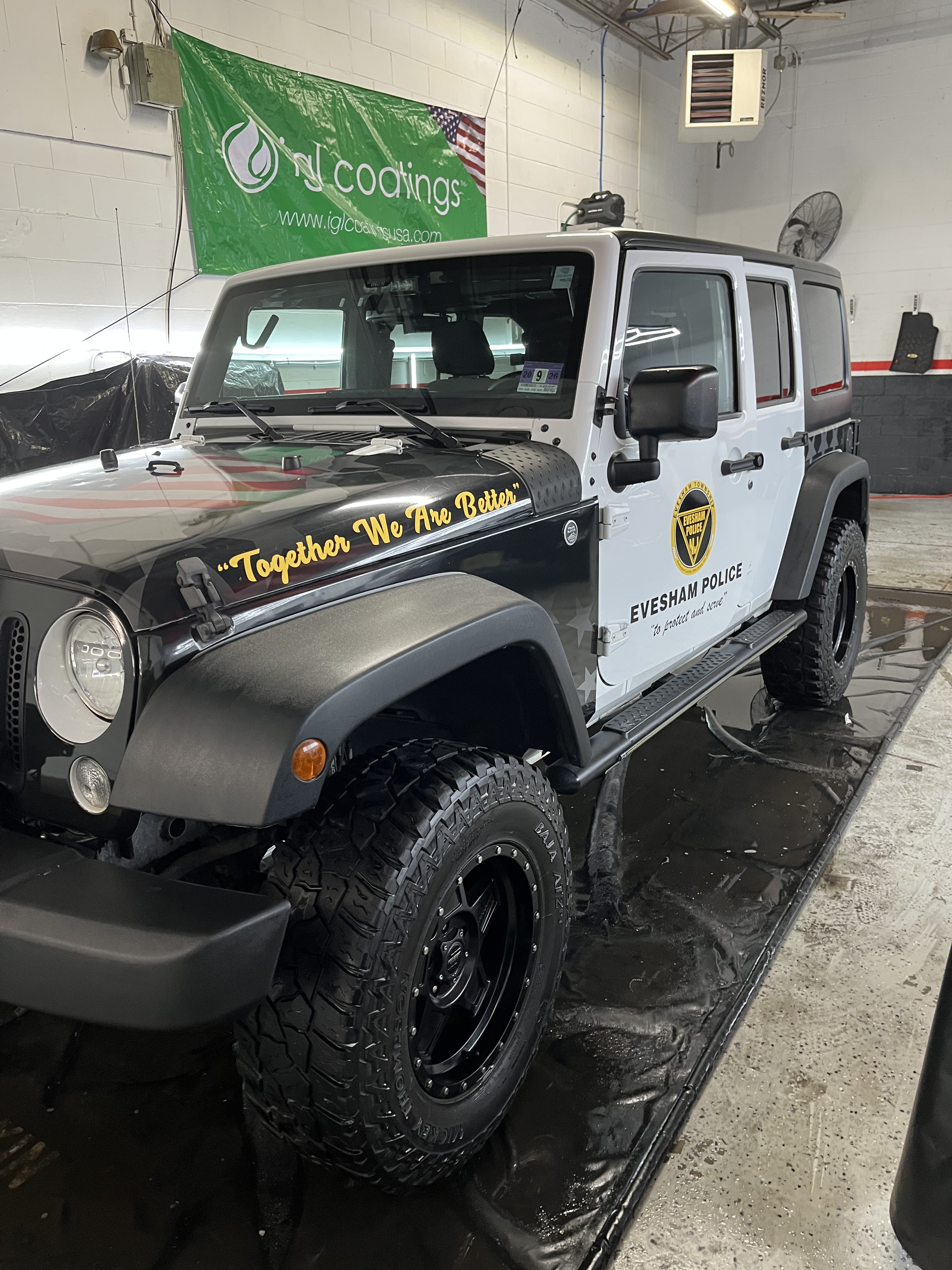Evesham Police Jeep washed by Stewart's Auto Care