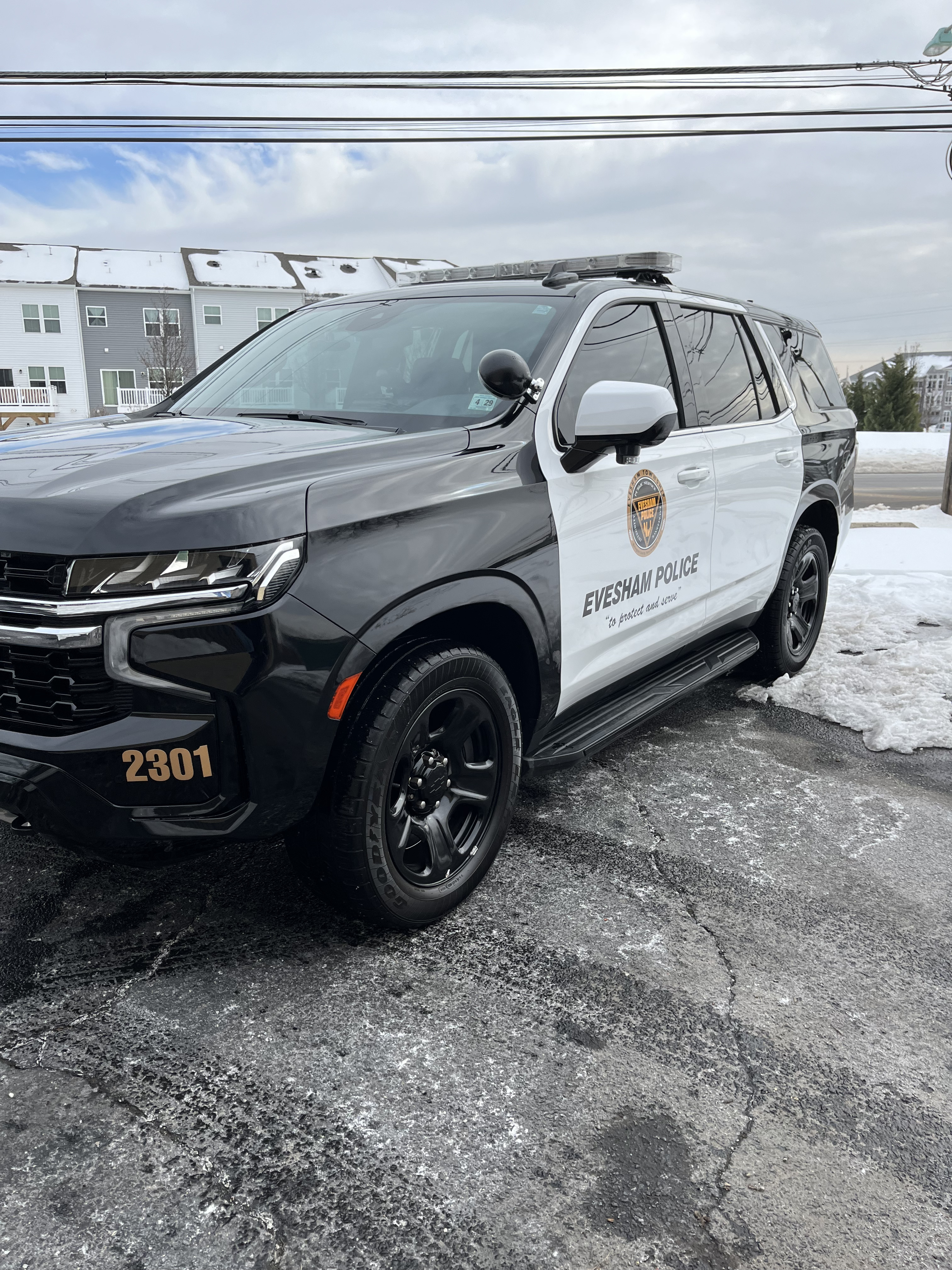 Evesham Police Tahoe washed by Stewart's Auto Care